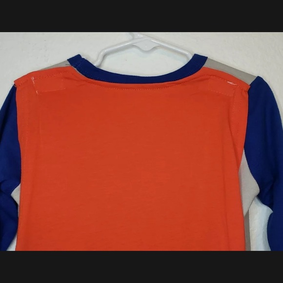 Schmoopy Blue Be a Hero Long Sleeve Pajamas with Removable Red Cape 8 years - Picture 8 of 13